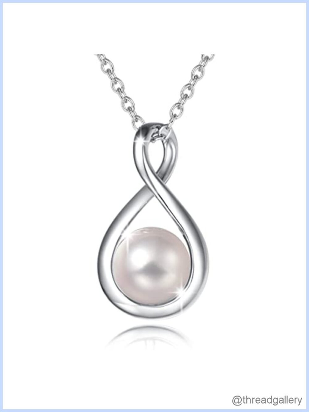 Infinity Birthstone Necklace White Gold Plated 925 Sterling Silver Pendant